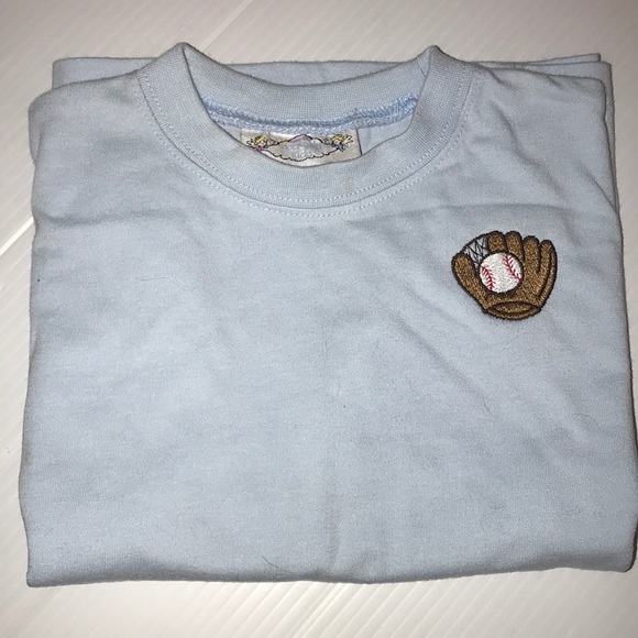Boys Baseball glove/ball monogrammed S/S T-Shirt - Picture 6 of 7